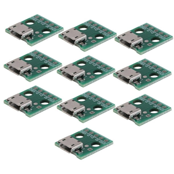 10pcs Micro USB to DIP Adapter 5pin Female Connector Module Board Panel 